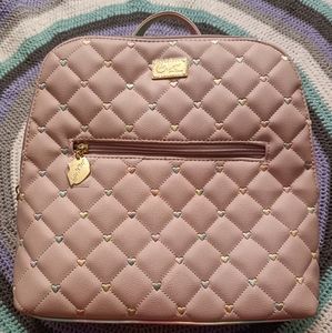 Betsey Johnson Pink Rainbow Bottom Backpack